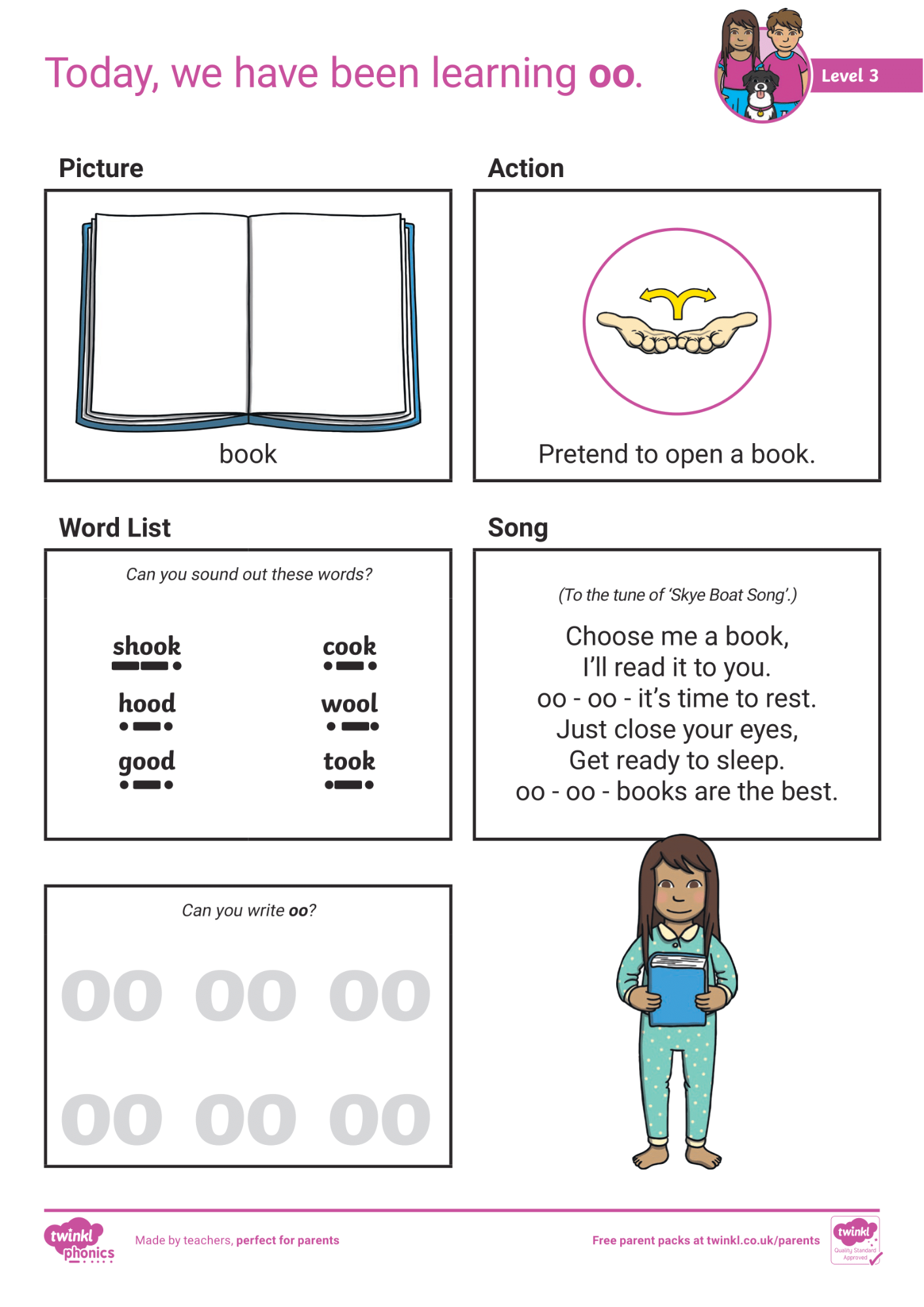 Image of Phonics Level 3 - Week 5 - 'oo'.