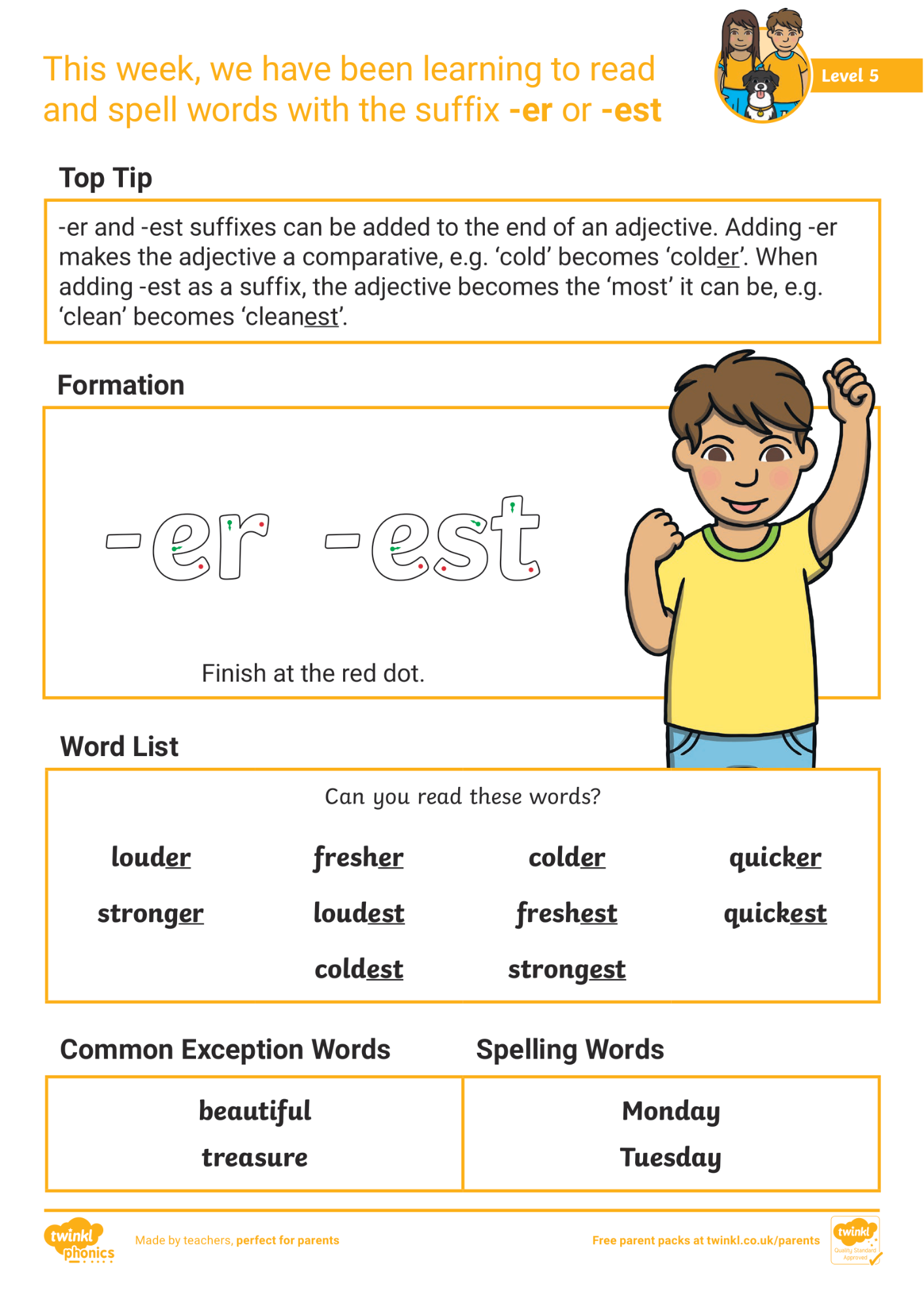 Image of Phonics Level 5 - Week 24: adding -er and est