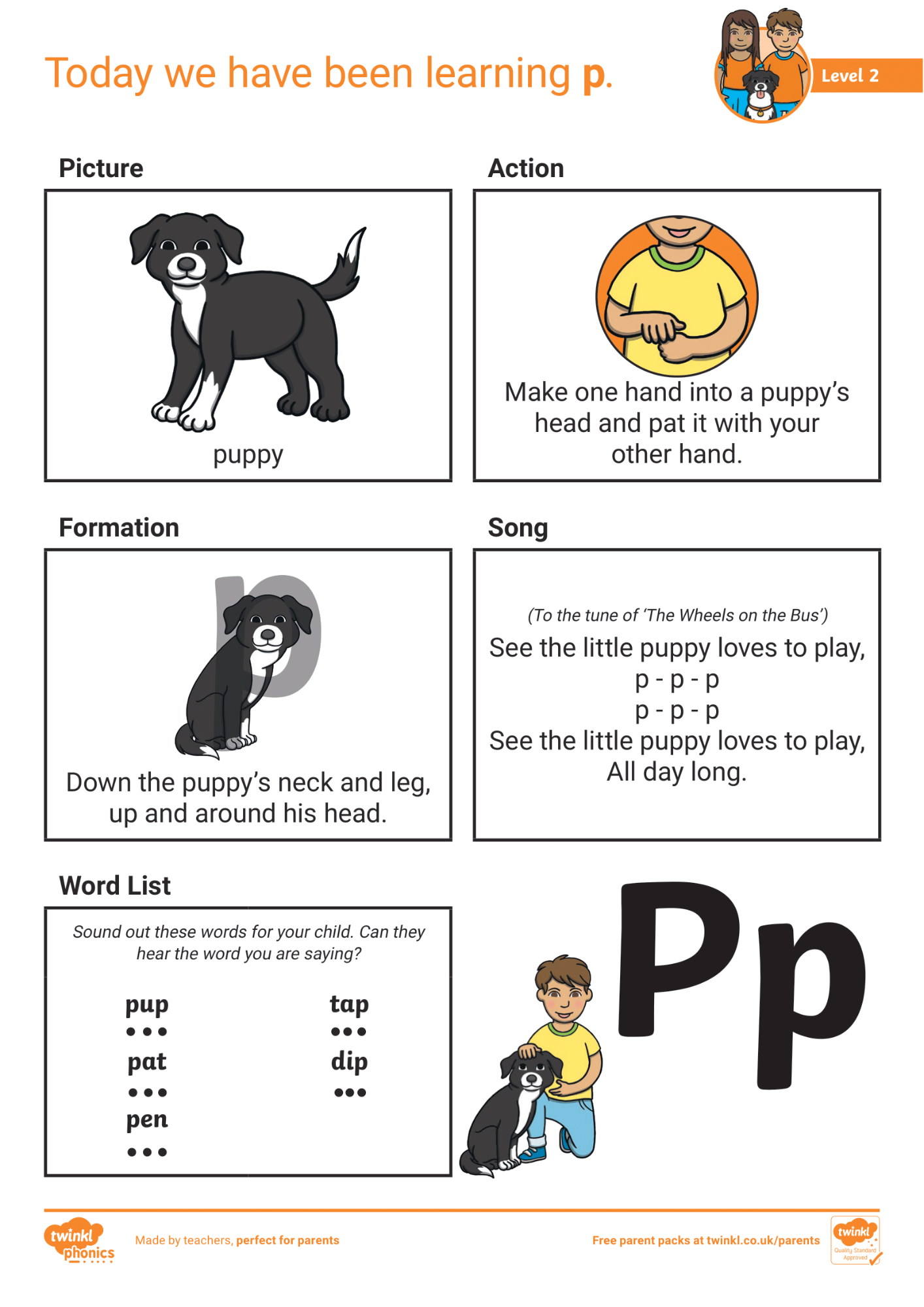 Image of Phonics Level 2 - Week 1 - 'p'